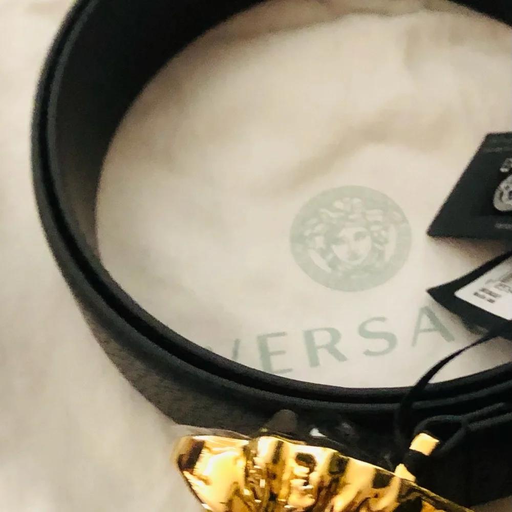 Versace Palazzo Calf Leather Belt-  NWT 💎🔥100cm